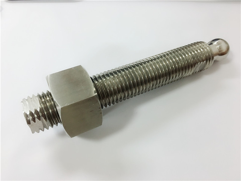 torno personalizado do cnc da alta qualidade que gira prendedores do parafuso prisioneiro da bola do titânio